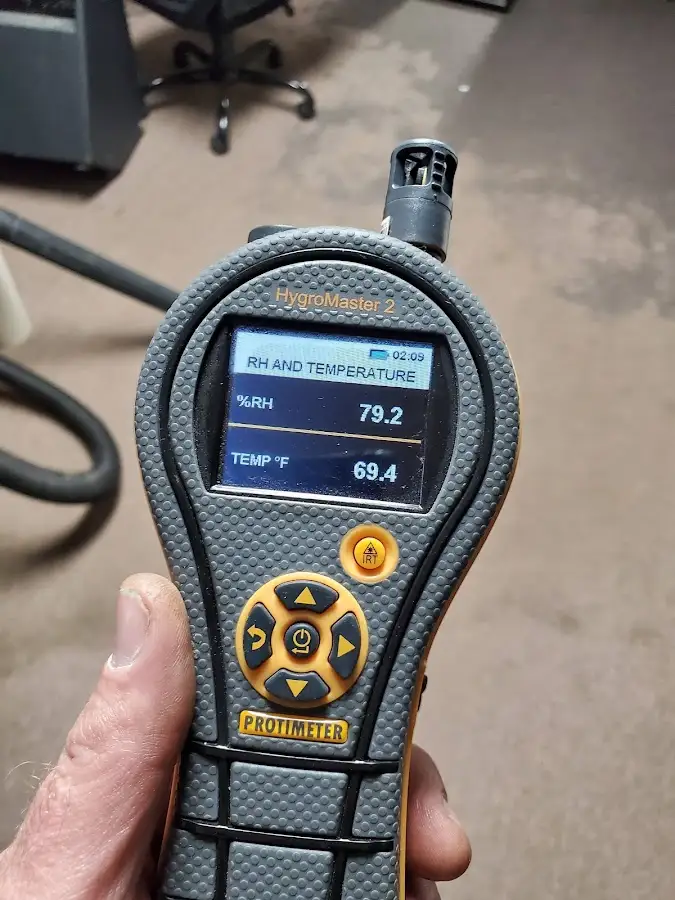 Moisture meter humidity assessment for Fire & Smoke Damage Restoration in Mount Airy